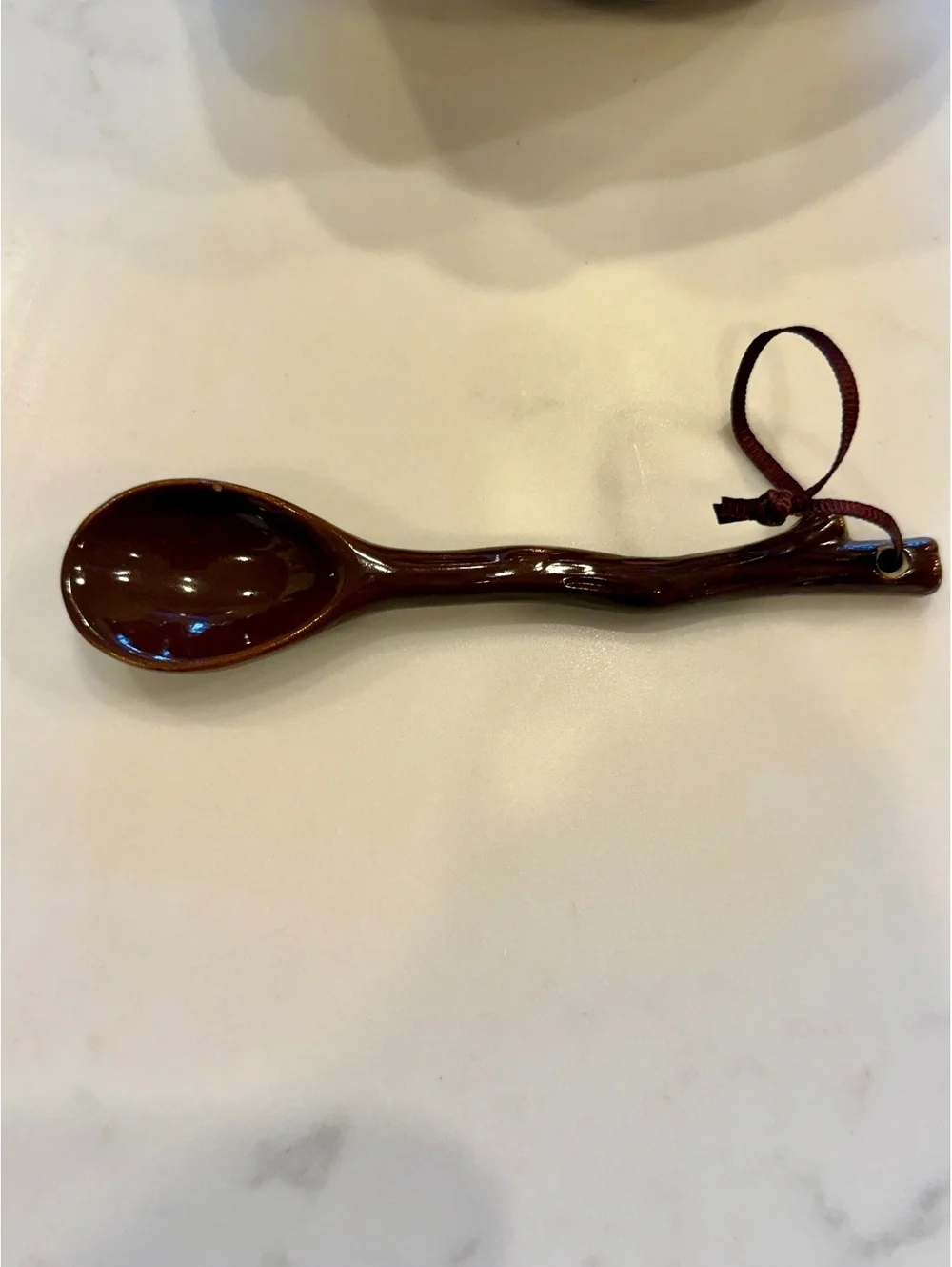 Hallmark Leaf-Shaped Ceramic Bowl with Matching Spoon